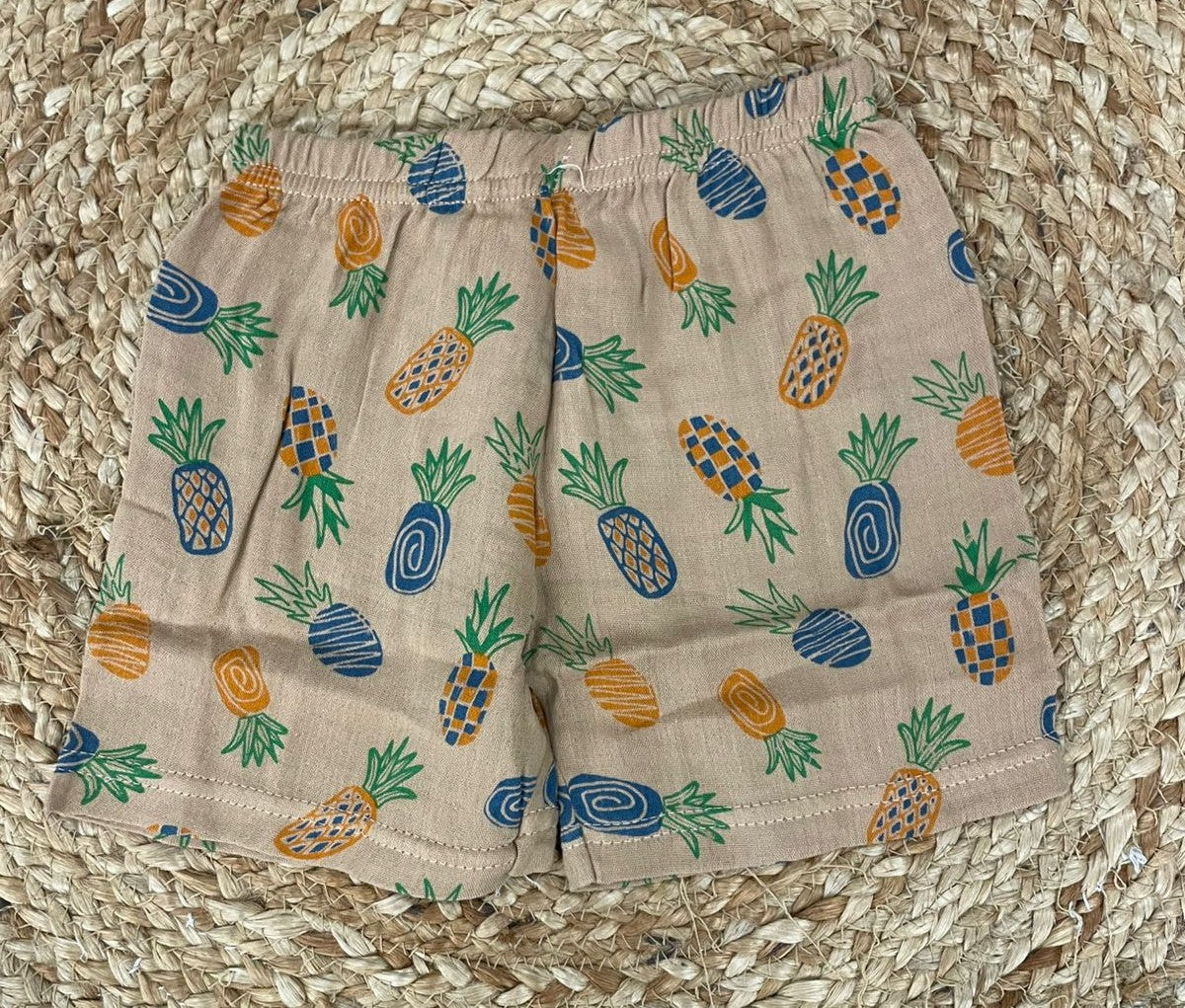 Boys shorts - Baby Bunny Print Shirt Set brown color