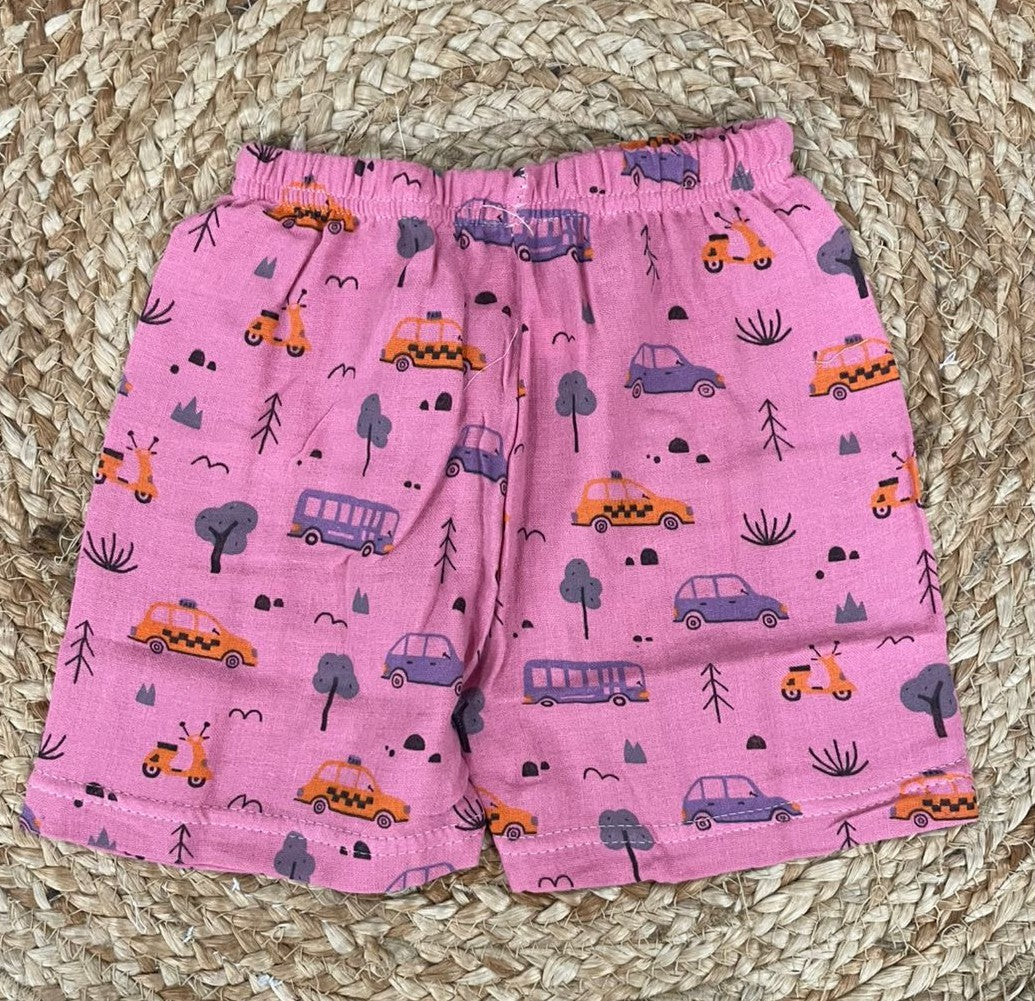 Boys shorts - Baby Bunny Print Shirt Set pink color print