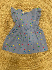 Half sleeve frock - Baby Girl Print Button