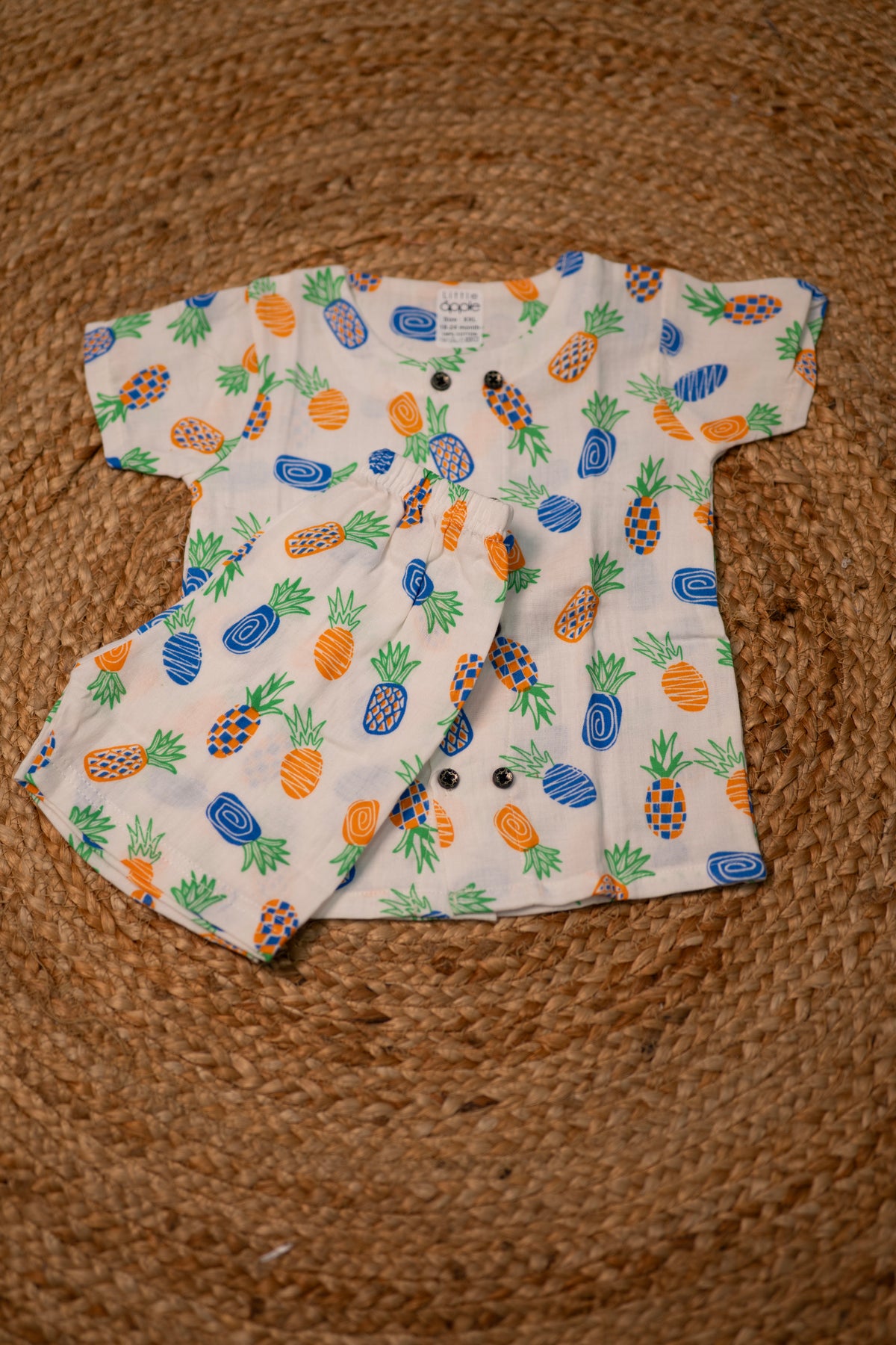 Girls shorts - Baby Bunny Print Shirt & Shorts Set half white color