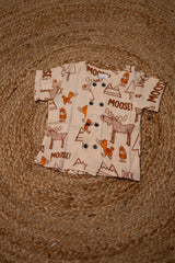 Girls shorts - Baby Bunny Print Shirt & Shorts Set Light Brown color