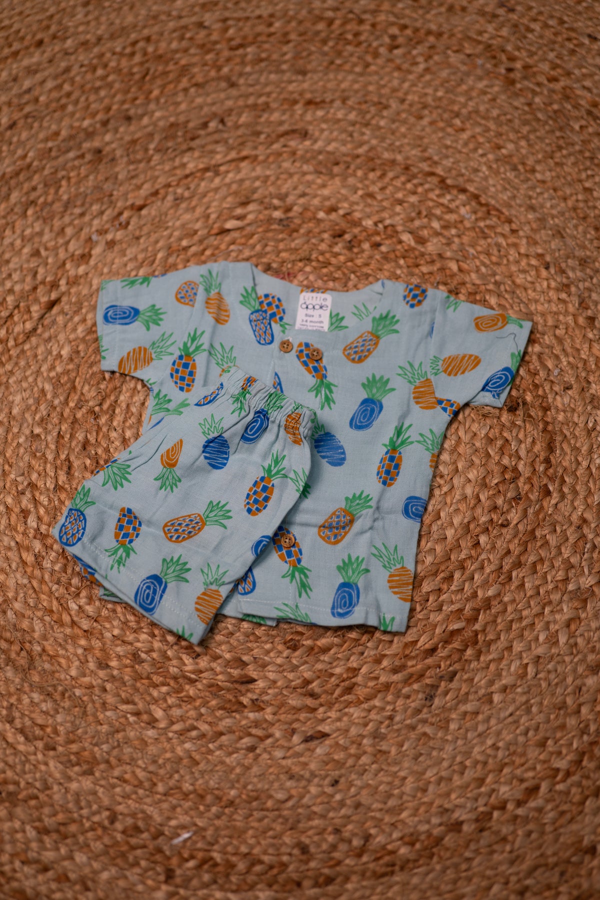 Girls shorts - Baby Bunny Print Shirt & Shorts Set blue color