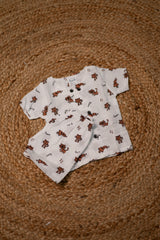 Girls shorts - Baby Bunny Print Shirt & Shorts Set white color