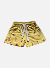 Girls Shorts - Yellow colour & flower