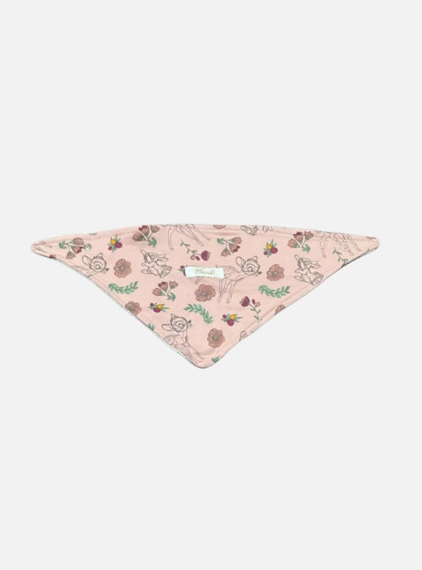 Baby Bib - Dark Rose Deer Flower