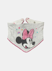 Baby Bib - Gray Minnie Star Heart