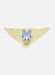 Baby Bib - Yellow White Dots Daisy Duck