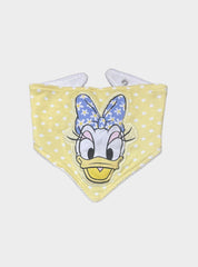 Baby Bib - Yellow White Dots Daisy Duck
