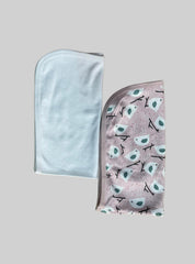 Baby Burp cloth  - Pink White