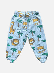 Baby Footed Pant - Gray Tree Animals
