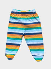Baby Footed Pant - Multi Colours Stripe
