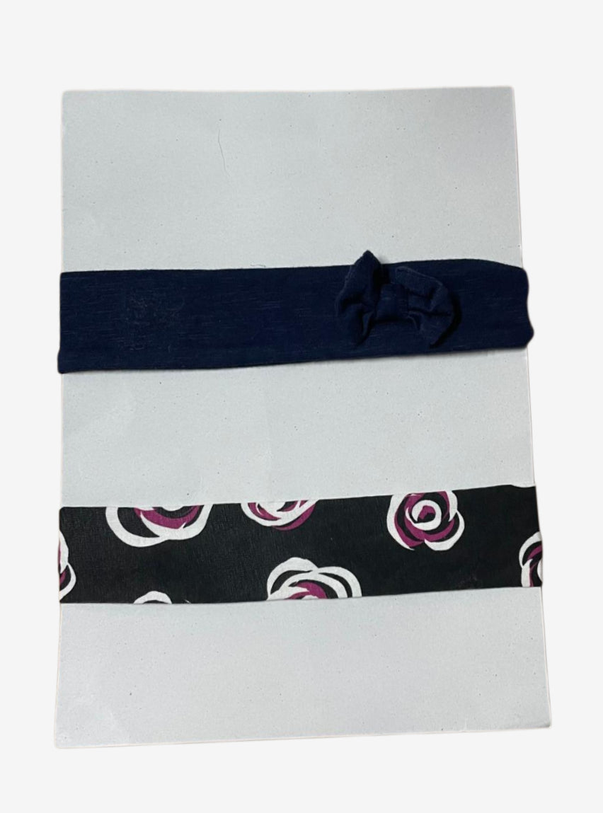 Baby Headband (Elastic) - Blue Rose Flower