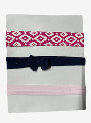 Baby Headband (Elastic) - Pink With Blue