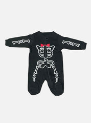 Baby Jumpsuit (6 - 9 M) - Black Skeleton