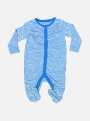 Baby Jumpsuit (6 - 9 Months) - Blue White Stripes