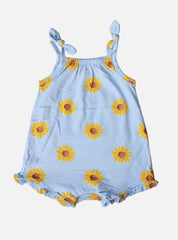 Baby Romper - Light Blue Sun Flower