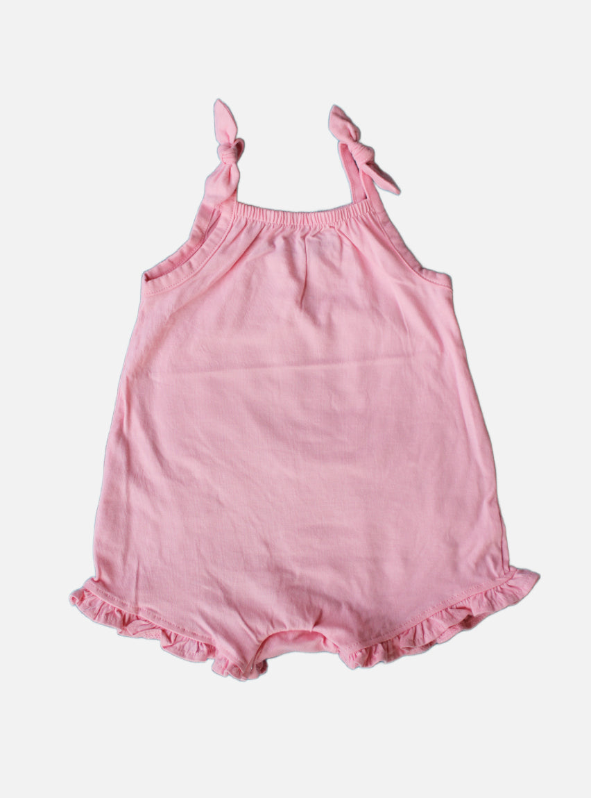 Baby Romper - (6 - 9 Months) Plain Pink