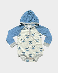Baby Romper - White Blue