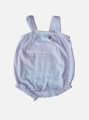 Baby Romper - White Light Pink Stripes