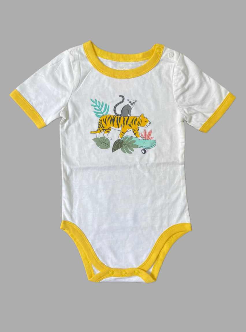 Baby Romper (18 - 24 Months) - White Tiger
