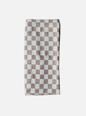 Bamboo Towel - Brown Check Base
