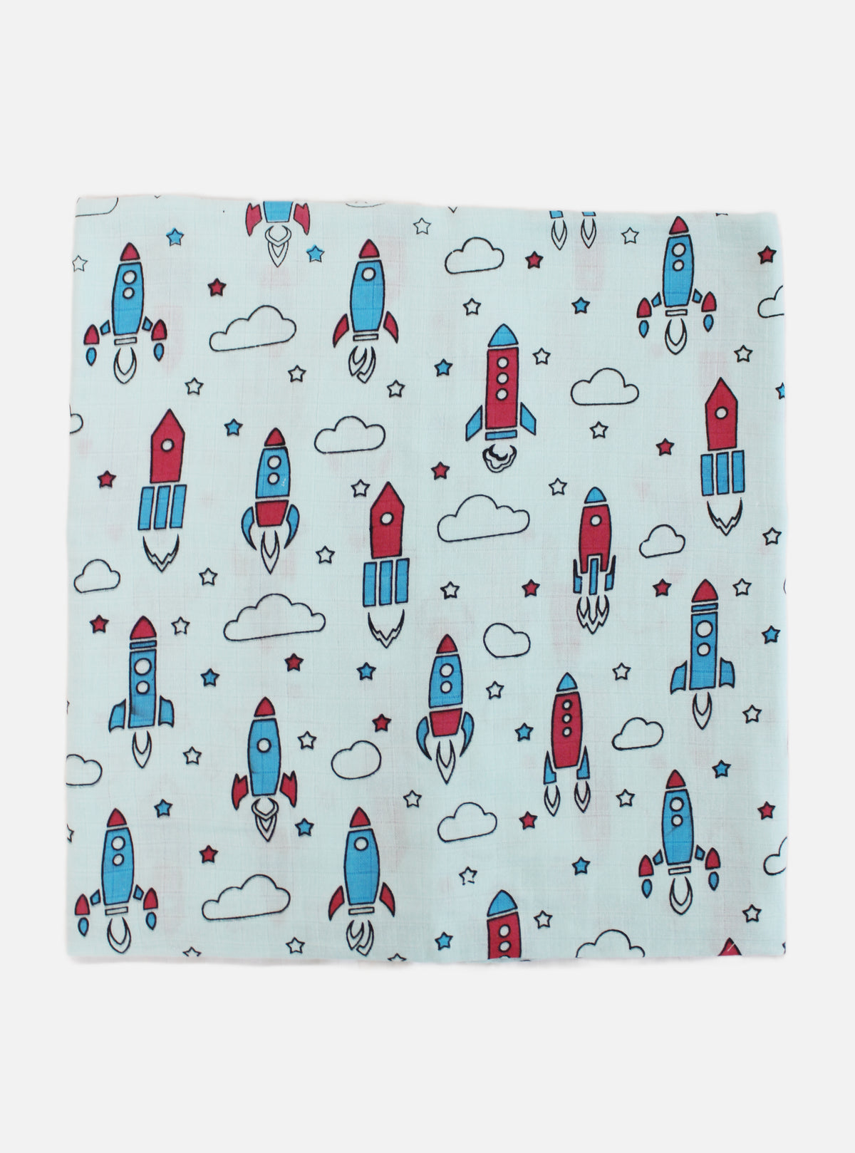 Big Muslin Towel - Blue Base Rocket