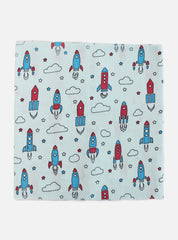 Big Muslin Towel - Blue Base Rocket