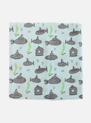 Big Muslin Towel - Blue Base Submarine