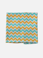 Big Muslin Towel - Gray Base Zigzag