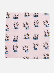Big Muslin Towel - Pink Base Panda