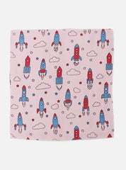 Big Muslin Towel - Pink Base Rocket