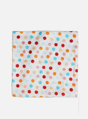Big Muslin Towel - White Base Colour Dots