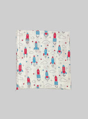 Big Muslin Towel -White Base Rocket