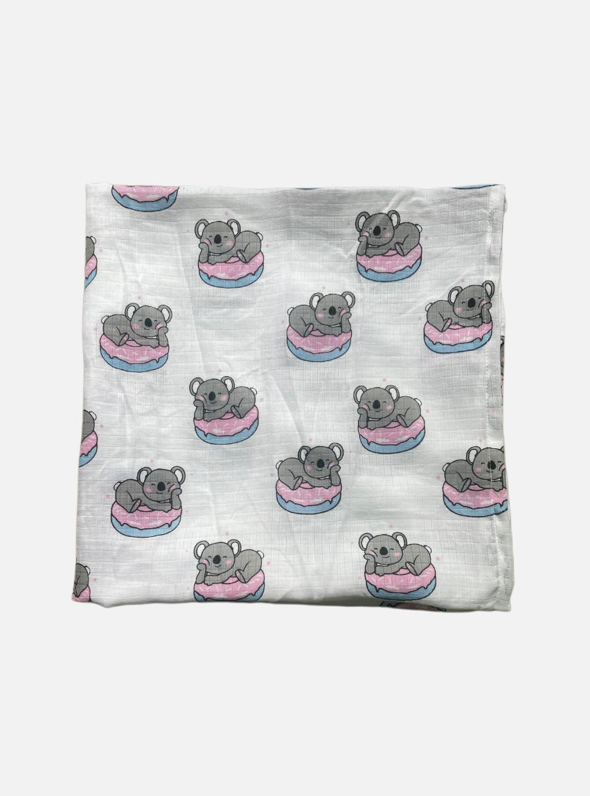 Big Muslin Towel - Koala bear on Donut