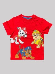 Boys T-Shirts (5-6Years)-Red Paw Patrol