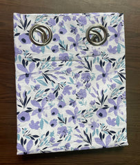 Cotton Door Curtain - Blue Dark Blue Flower