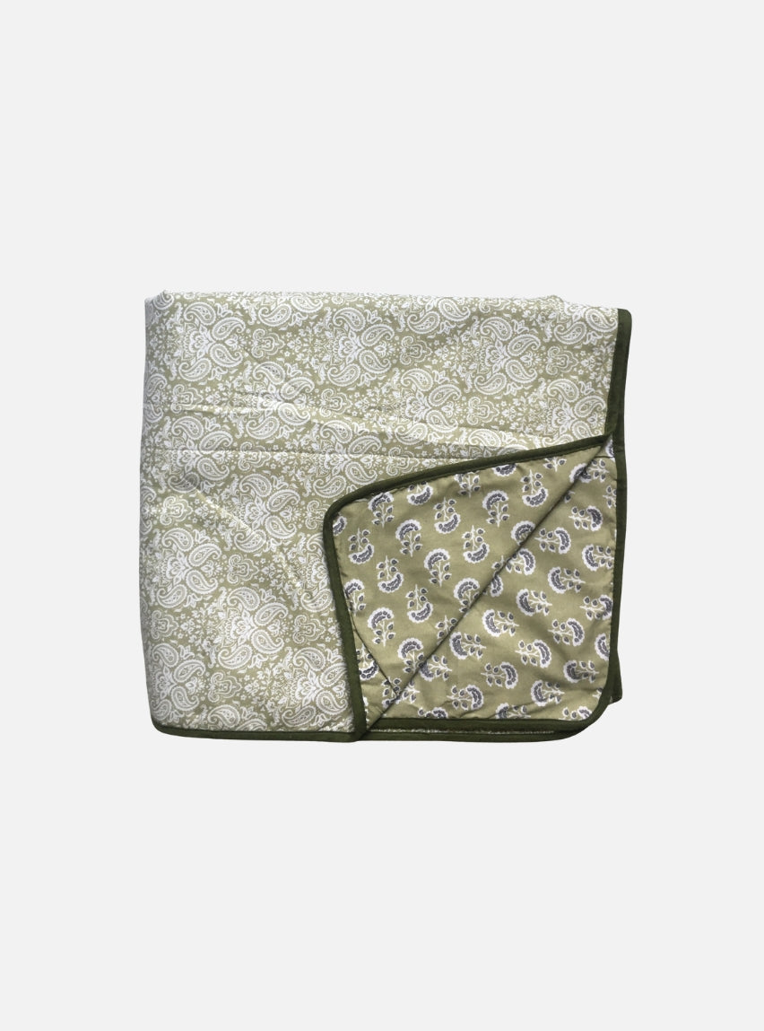 Cotton Kids dohar - Light green Pattern and floral