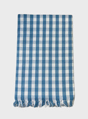 Cotton Towel - MK Blue White Small Check