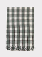 Cotton Towel - MK Gray White Black Check
