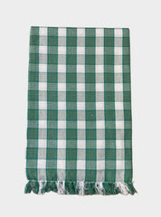 Cotton Towel - MK Green White Blue Line Check