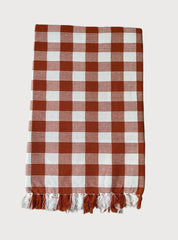 Cotton Towel - MK Red White Box Check