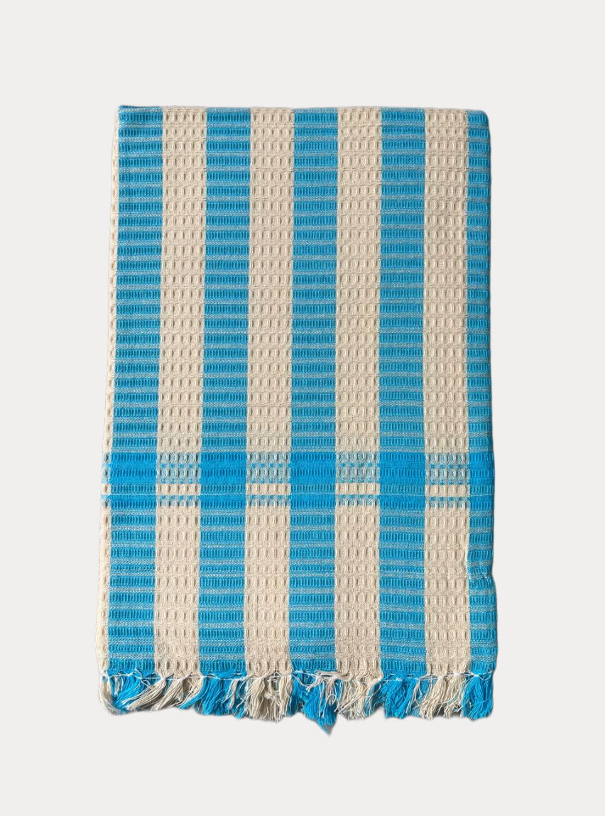 Cotton Towel - MK Sky Blue Sandal Stripe