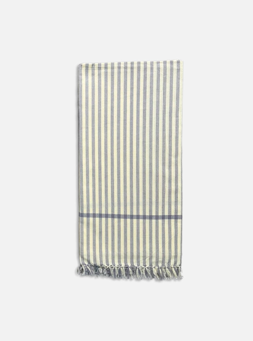 Cotton Towel - Sandal Gray Stripes