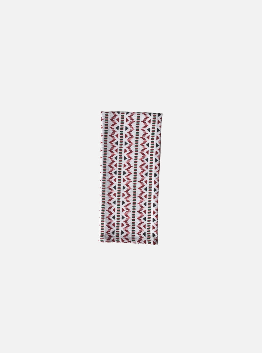 Cotton Lunch towel - Red Black Zig Zag