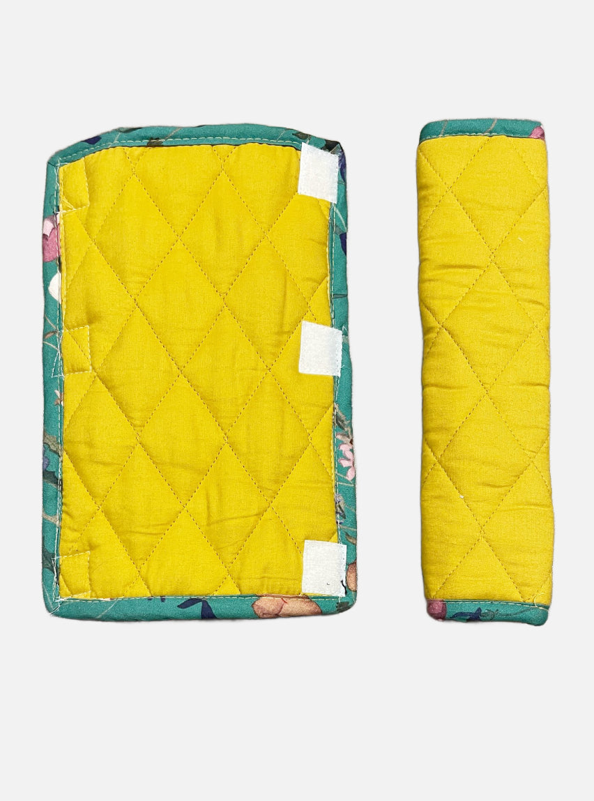 Fridge Handle Cover - 11 Inch - Yellow Green Border
