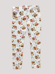 Girls Leggings - Grey Baby Face