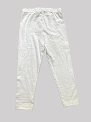 Girls Leggings - White and Grey dots