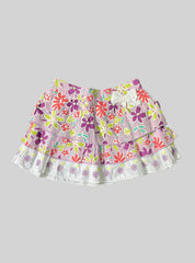 Girls Skirt- Violet Flower