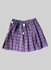 Girls Skirt(2-3Years) - Violet with Block Checked