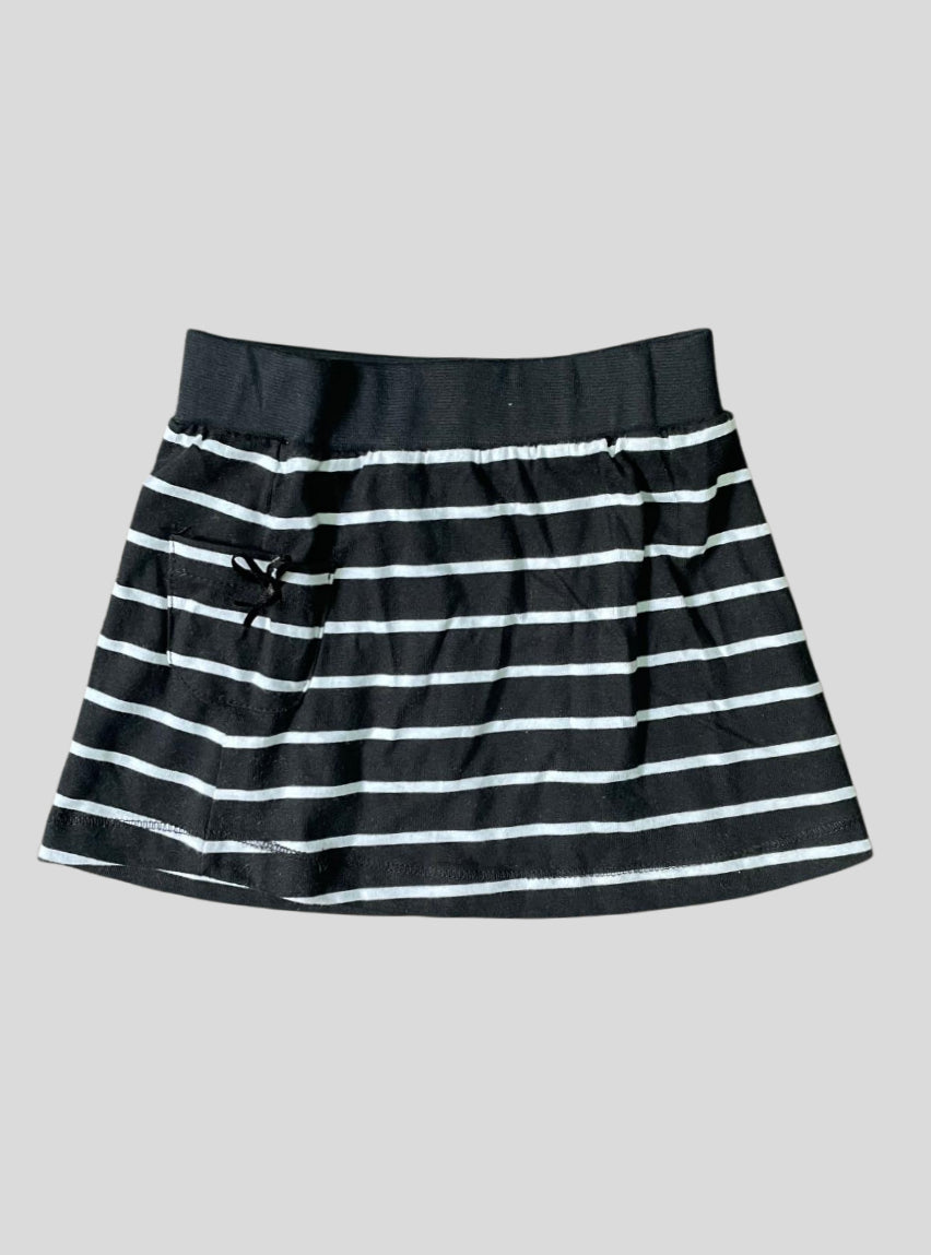 Girls Skirt (6-9Months) - Block White Stripe